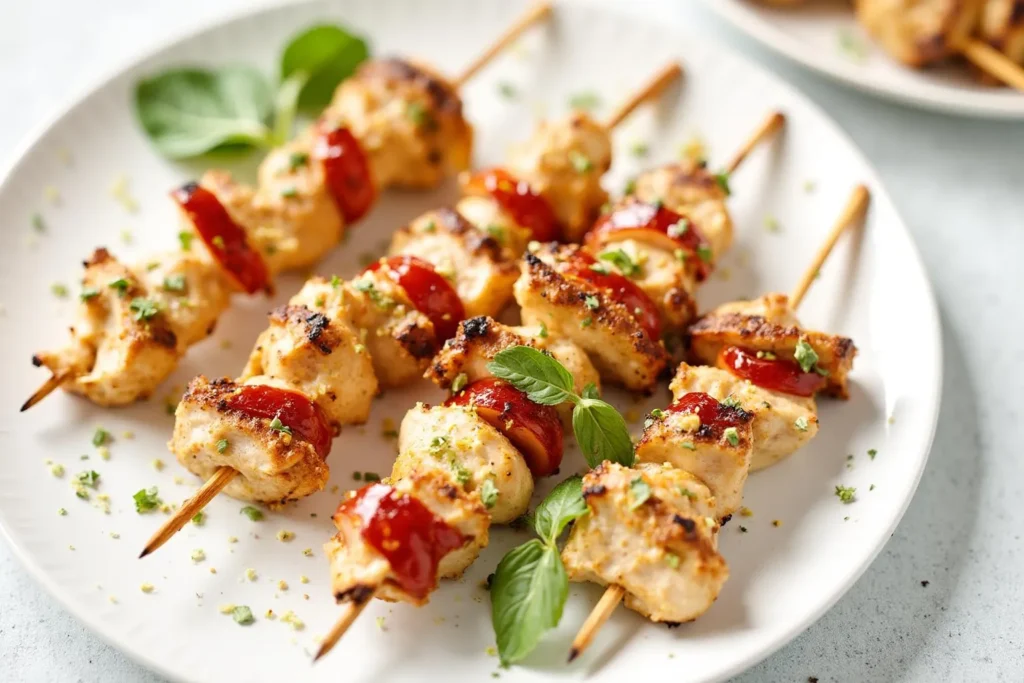 Greek Chicken Souvlaki Skewers