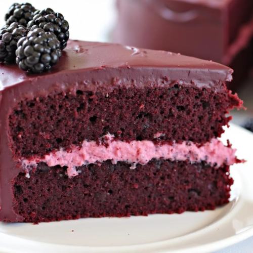 blackberry velvet gothic cake