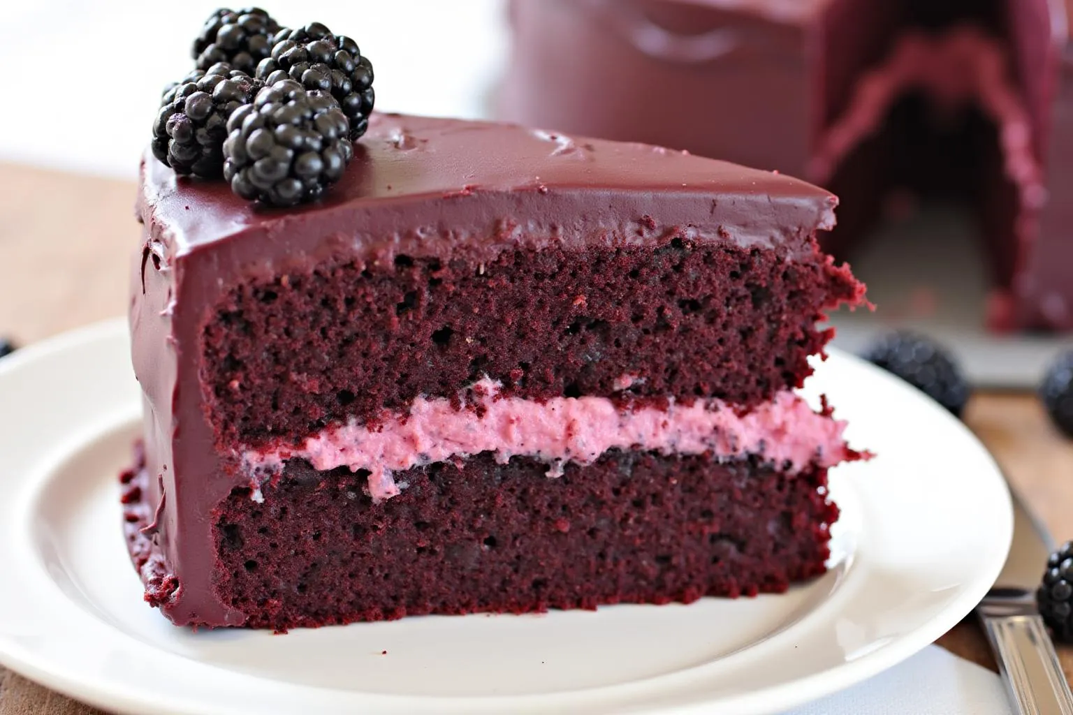 blackberry velvet gothic cake