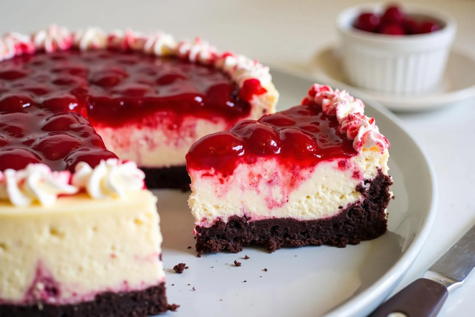 black forest cheesecake